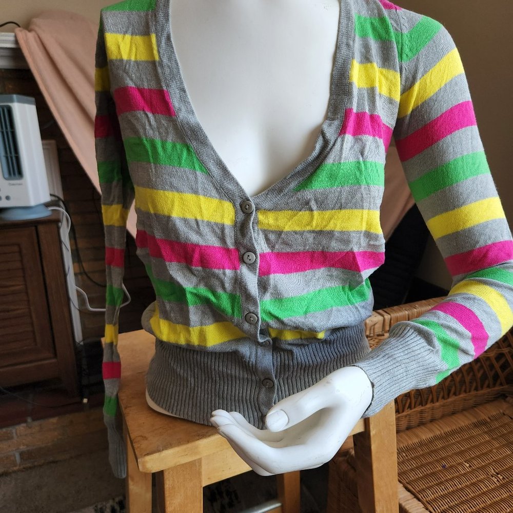 2 for $10 D G rainbow cardigan button up Size medium